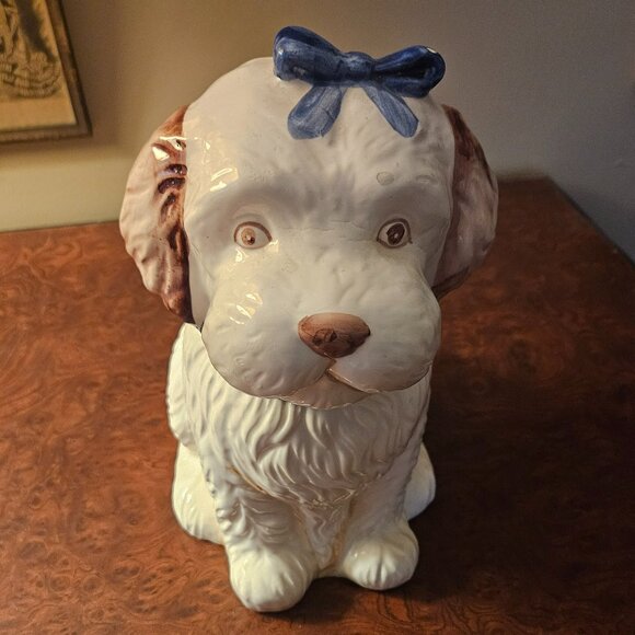 vintage dog ceramic glazed cookie jar - Picture 1 of 7